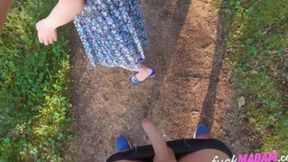 Raw Doggy Outdoors Creampying Orgasmic Cum-Drenched Panty-Wetting Ass&#x1F351;-Fucking Delight!