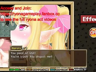 Cute blonde doing a handjob and then a blowjob in El shotenken erotic hentai game