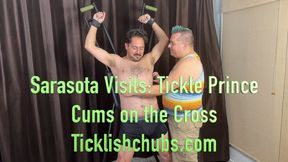 Sarasota Visits: Tickle Prince Cums on the Cross