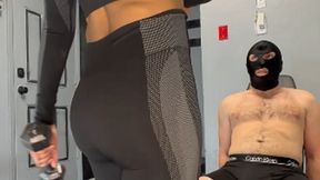 Ballbubsting Workout Betas nuts take a beating stomping kicks slaps punches and even a dumbbell