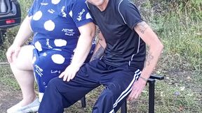Stranger in the park grabs my cock&#x1F346; on a bench