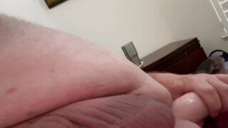 Chubby American amateur&#8217;s solo homemade clip with intense anal masturbation