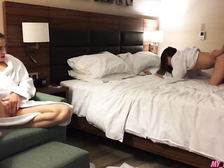 first I Fuck My GF and Then Her Friend - Cum Inside Their Vaginas