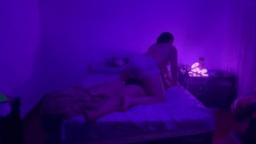 Having fun with my neighbor at a sleepover