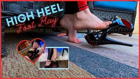 HIGH HEEL FOOT PLAY WITH WALKING ASMR