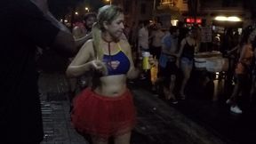 mirella mansur aprontando e fazendo far putaria na rua augusta no carnaval de rua de sao paulo - ed junior - carolina carioca - binho ted