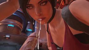 ada wong deephroat blowjob close up - resident evil