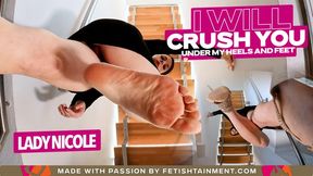 I crush you little bug under my heels and feet ( Stomping & Giantess POV with Lady Nicole ) - FULL HD MP4