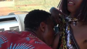 Deep Throat BBC In Car: Swallowed Cum