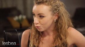 Lesbea Tiny Tina takes French oral lesson with lesbian tutor Angel Emily