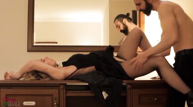 The Blonde Wife Gets Filled Deep In The Hotel