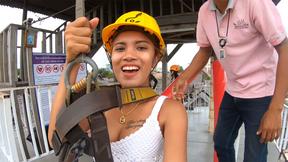 Zipline fun & sexy sex at home after for a Thai European couple