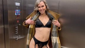 Public Milf Uses Lush Vibrator in Changing Room and Restaurant