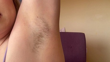 First Time Goddess Kaiia Eve has Hairy Armpits for you to Worship CEI
