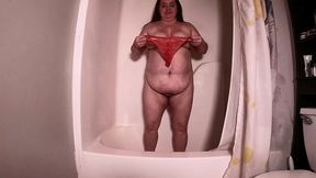 sold orange panties with panty pissing