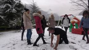 GEA DOMINA - Villa of the Dominatrixes - Beating in the snow