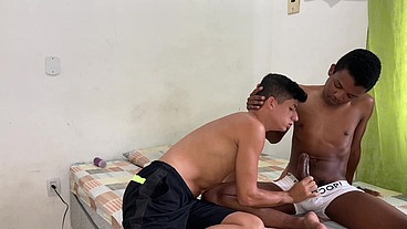 BRAZILIAN BIG BLACK COCK FUCKING A TWINK