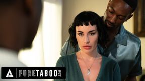 PURE TABOO Dirty Boss Taunts Employee&#039;s Wife Olive Glass Over Her Dirty Past During Diner