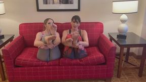 Terra & Megan Foot Humiliation of Park Boy