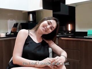 StepMom Gives Me a Secret Kitchen Oral pleasure After Staring at My Penis Underneath the Table