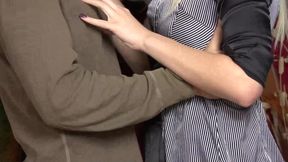 Ugly man fucks a horny blondie