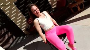 INEED2PEE IPOD Cheyenne Jewel chair bound & pissing yoga pants