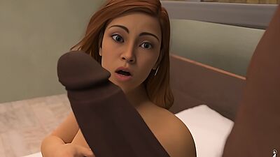 Curvy MILF Mrs. Keagan gets some morning BBC while her husband is downstairs.