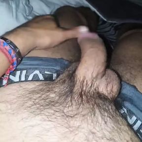 playing with hairy penis