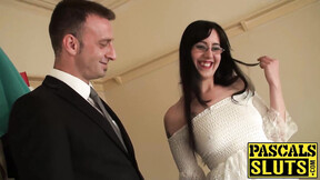 Sexy raven haired hot girl Honesty Calliaro gets spanked hard