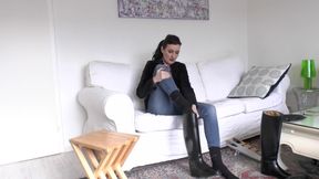 Boot Change and Smelling Black Socks POV, Lady Victoria Valente