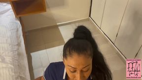 The policewoman wants your hard cock in her mouth