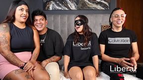 Chica sin permiso es follada por dos desconocidos