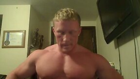 Ripped and Muscular Str8 Bodybuilder Flexes Intensely: Impressive Physique!