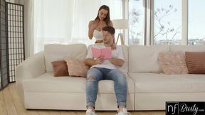 Curvy Brunette Josephine Jackson Sucks Cock & Rides it Deep