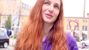 Thin Red Head Ukrainian Teenie Pickup For Hard Casting Banged! With Arian Joy