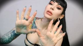 Crystal flip off - Manicure, Nails, brat