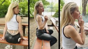 Smoking Eve 120 outdoors