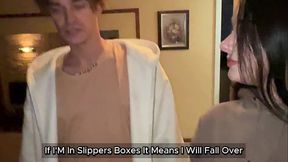 Blowjob to a stranger after a walk with cum in throat