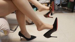 4K CC LINGLING Sexy High Heels Stockings.