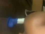 Little Bunny dildo play for Daddy