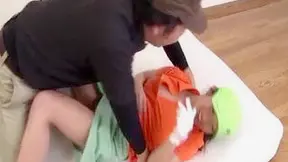 Cute Asian Golfer Takes Dual Coaching from Horny Instructors