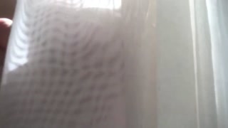 Moaning woman rubbing the curtain on her nipples! # Boobs fetish hardcore