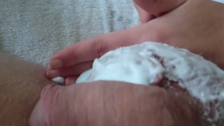 Nursing shave from the asshole and scrotum