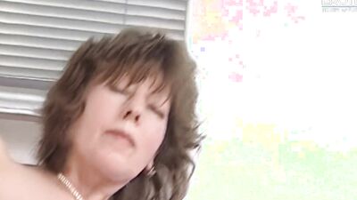 Polish cleaning lady polishes her boss's rod