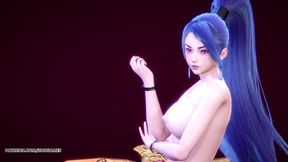 [MMD] SUNMI - Heart burn Kaisa sexy naked dance League Of Legends KDA Uncensored Hentai R18