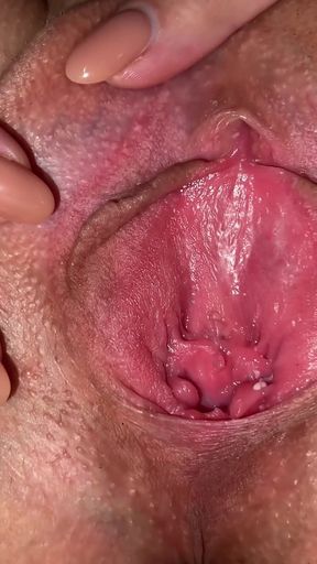 Hot close up pussy spreading and dirty talk