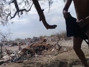 Sexy heels nude públic masturbate