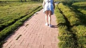 She Fucks Raw Outside After Class with Coach Then Ditches Her Married Spouse