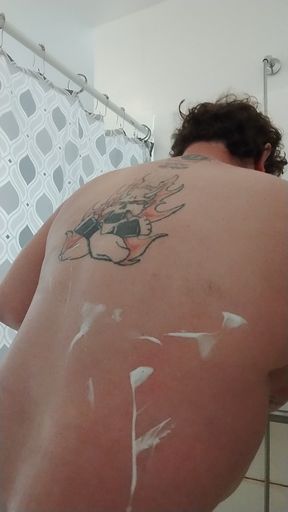 4-21-2026 showering and shaving at a different angle