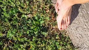 Flexing in the grass